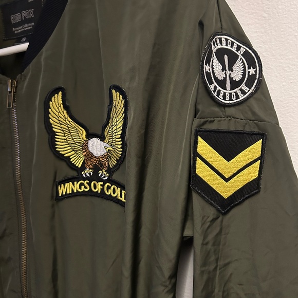 Green Bomber Aviation Jumpsuit with PatchesMaverickCostume ✈️ 🪽